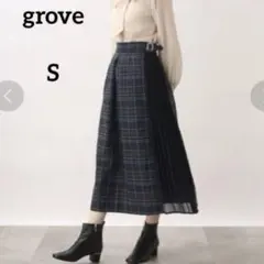 【grove】 モールチェックサイドプリーツスカートのサムネイル