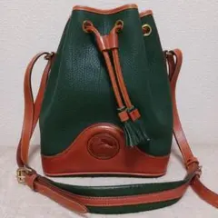 専用【希少極美品 】DOONEY&BOURKE 巾着型ショルダーバッグ グリーン