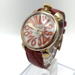 GaGaMILANO マヌアーレ40 シェル ユニセックス 赤ベルトのサムネイル