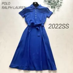 美品✨ポロラルフローレン 22SS ベルテッドショートスリーブデイドレス
