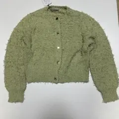 フワフワライトグリーンカーディガン