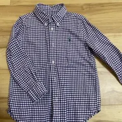 Ralph Lauren 長袖シャツ サイズ5 紫と白のチェック