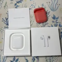 【中古】AirPods 2 箱及び保護ケース付き