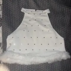 ビジュー付きホワイトキャミソール