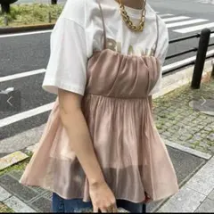 DOUDOU オーガンジーキャミソール