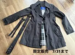 訳あり　BURBERRY BLUE LABEL トレンチコート ブラック 40のサムネイル