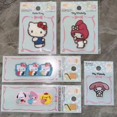 サンリオ　ワッペン　5種セット　キティ　マイメロディ　ポチャッコ　ポムポムプリン