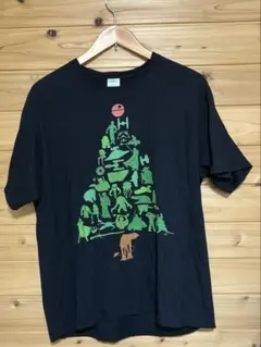 スターウォーズ　騙し絵　Tシャツ　ツリー　クリスマス　XL