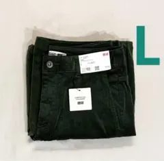 UNIQLOコーデュロイカーブパンツLサイズグリーン　コトニエ　ユニクロ