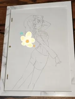 アズミ ② 額装入り直筆イラスト A4サイズ資料 ポスター ガールズ