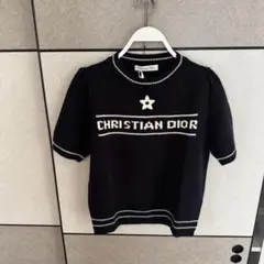 極美品❢ChristianDior　ニット　半袖　クリスチャンディオール 完売前に*ウールカシミアディオールスター半袖ニット/セーター