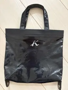 Kitamura キタムラ トートバッグ ネイビー エナメル調