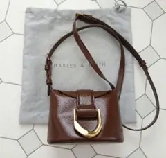 CHARLES & KEITH ミニ ショルダーバッグ ブラウンのサムネイル
