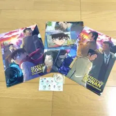 くら寿司コラボクリアファイル３枚➕️缶バッチ（安室透）