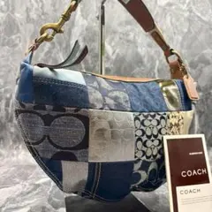 COACH Denim Patchwork Hobo Bag y2k 1054