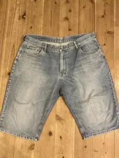 90s風 デニムショーツバギーワイドスケーターストリート 膝下