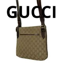 GUCCI GGキャンバス ショルダーバッグ クロスボディ ベージュ A78