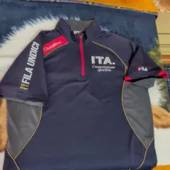FILA メンズ ゴルフシャツ ハーフジップ ネイビー　サイズＯのサムネイル