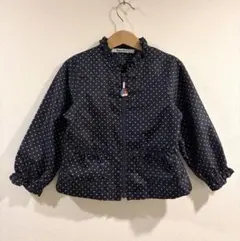 familiar アウター　ジャンパー　水玉　ドット柄　ネイビー　100cm