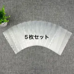 A6リフィル 6穴バインダー シングルポケット 家計簿 貯金 5枚セット 半透明
