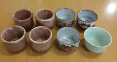 お猪口 ぐい飲み　8客セット 陶器 昭和レトロ