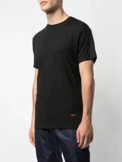 Hanes supreme黒のコットンTシャツ Lサイズ