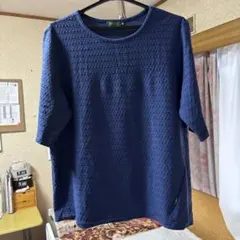 DECoy COLLECTION ネイビー五分袖チュニック XL
