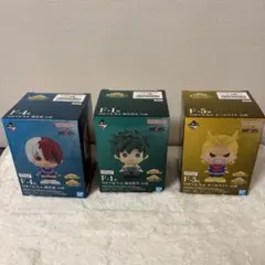 一番くじ　ヒロアカ　ソフビ　オールマイト、デク、轟