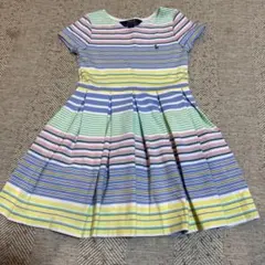 POLO ストライプ 半袖ワンピース 100cm