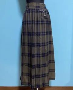 LOWRYS FARM　チェック プリーツロングスカート　ローリーズファーム　M