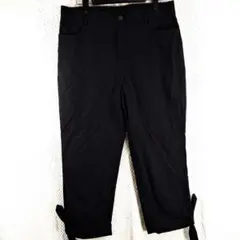 SHOO-LA-RUE クロップドパンツ 裾リボン ストレッチ　3Ｌ