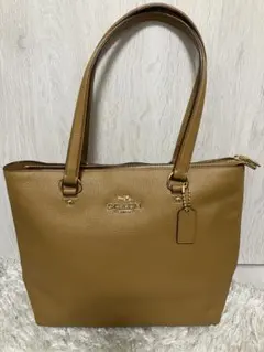 COACH レザー トートバッグ キャメルのサムネイル