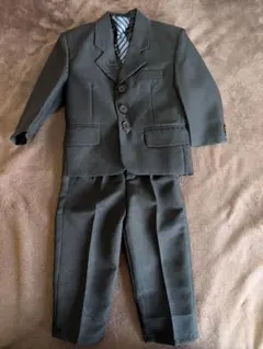 黒 フォーマルスーツ ベスト付き 4点セット　80cm