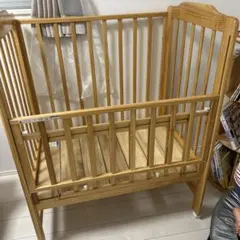 【anpi♡】KATOJI ハイシートミニベビーベッド 新品・未開封 カトージ ハイシート ミニベビーベッド 60×90cm 木製 収納スペース付き