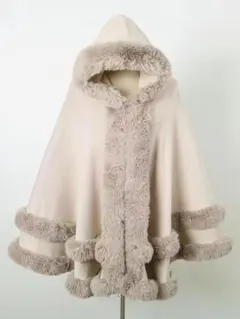 ポンチョ ファーコート