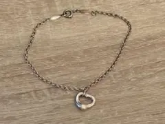 【Tiffany】オープン ハート ブレスレット　シルバー11mm