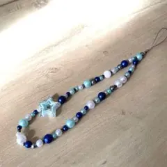 ハンドメイド 星型チャーム 携帯ストラップ