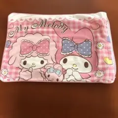 マイメロディ 枕カバー ピンク チェック柄