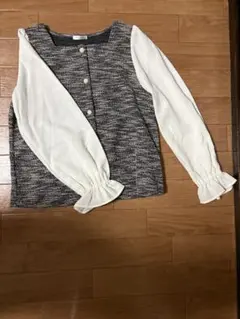 シフォンブラウス 長袖