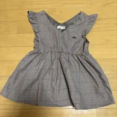 branshes チェック柄フリル袖チュニック 130