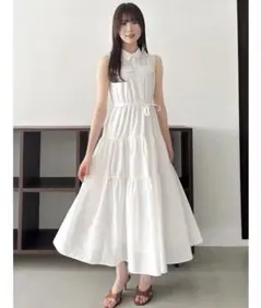 新品】Mila Owenウォッシャブル アメスリティアードロングワンピース S
