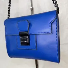 ⭐︎ナッパレザー⭐︎ARMANI Exchange クロスボディバッグ ブルー 青のサムネイル