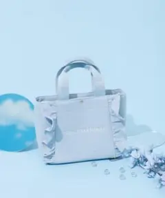 タグ付きJILL by JILL STUART フリルトートバッグ　ブルー