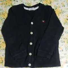 ダブルビー　100cm カーディガン 黒