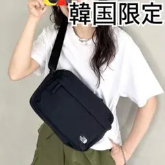 トラベルクロスバック＊ブラック　黒＊ショルダーバッグ＊韓国限定　ノースフェイス