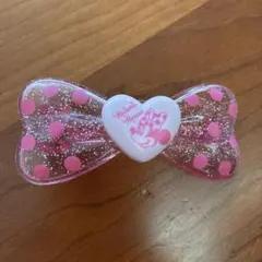ミニーマウス リボン型ヘアアクセサリー　ヘアクリップ　ヘアピン　ディズニーランド