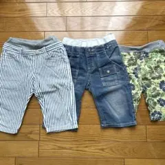 Right-on MPS ストライプ デニム ハーフパンツ3枚セットサイズ120