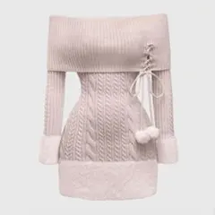 SHEIN オフショルダー ニットワンピース