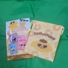 サンリオ　プチ巾着　ポムポムプリン