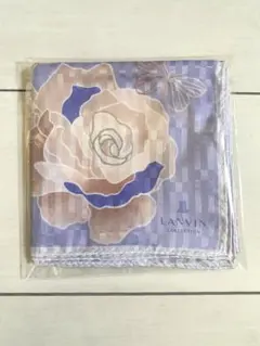 ランバン 大判 ハンカチ シルク 混 LANVINギフト プレゼント にも